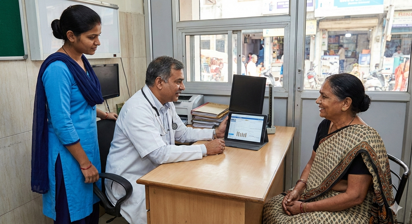 Doctor consulting patient